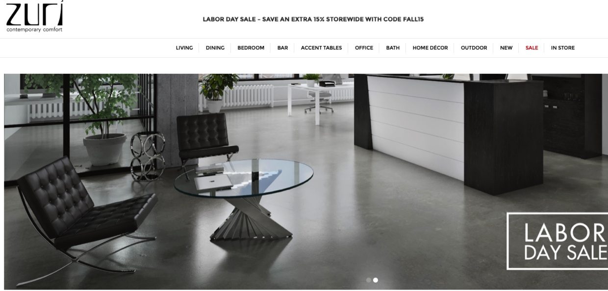 Yottaa Enhances Mobile Web Experience For Zuri Furniture Web Experience For Zuri Furniture, Zuri Contemporary Furniture