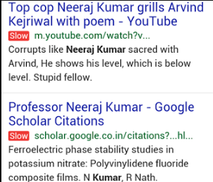 Google is testing a “Slow” label