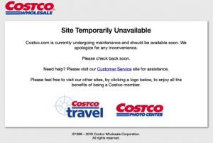 Costco Site Failure