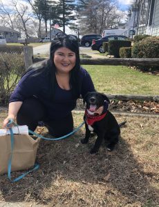 Picture of Noorelle with her foster dog