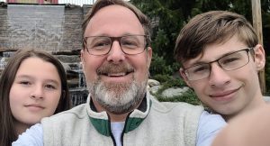 Picture of a man with his children