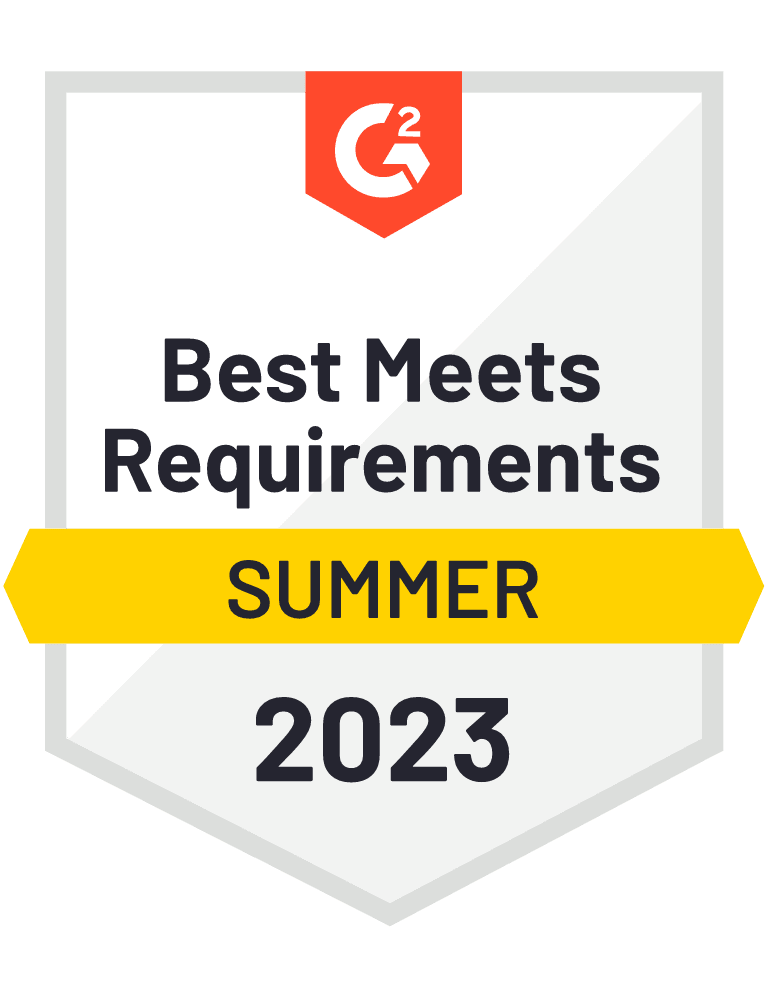 G2 Badge Best Meets Requirements Summer