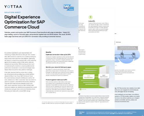 digital optimization for SAP commerce cloud