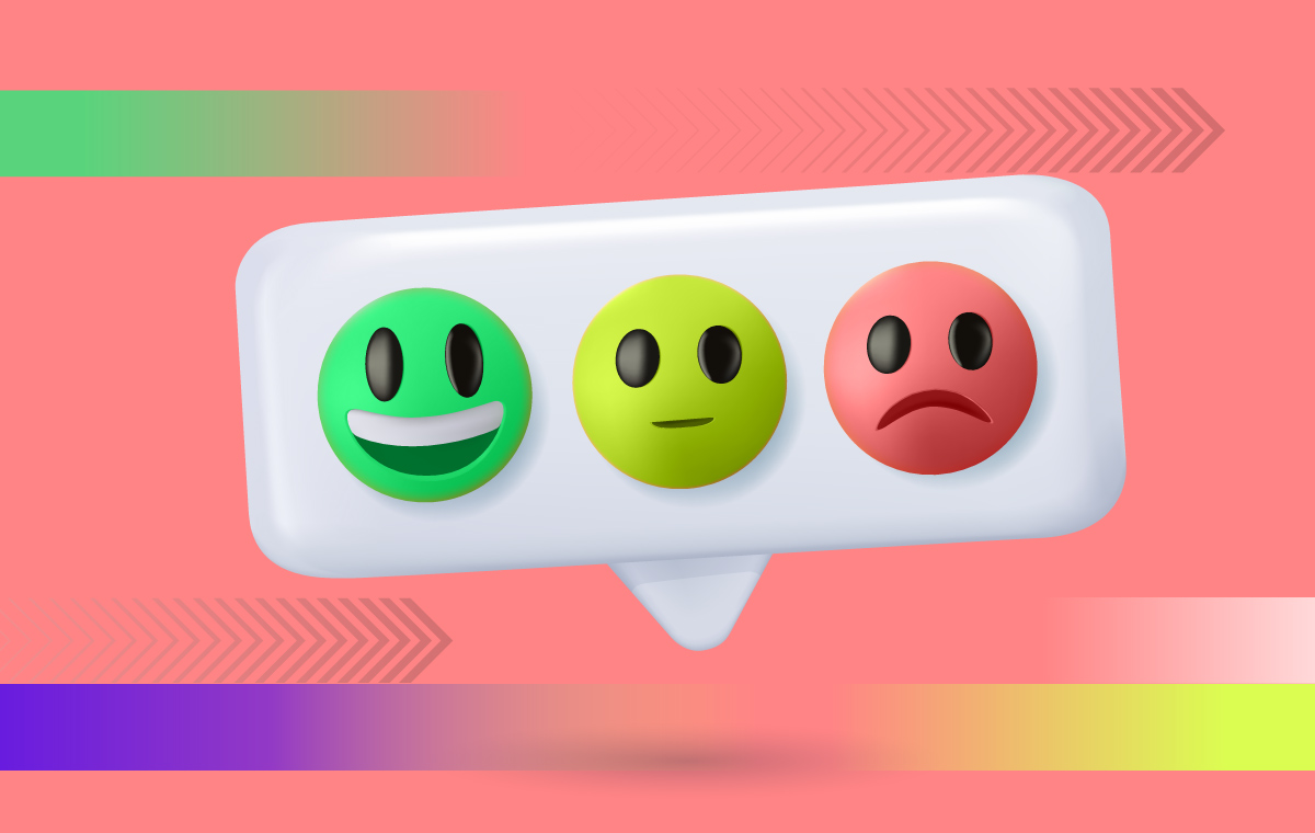 Concept for rating whether customers are happy, neutral, or dissatisfied.