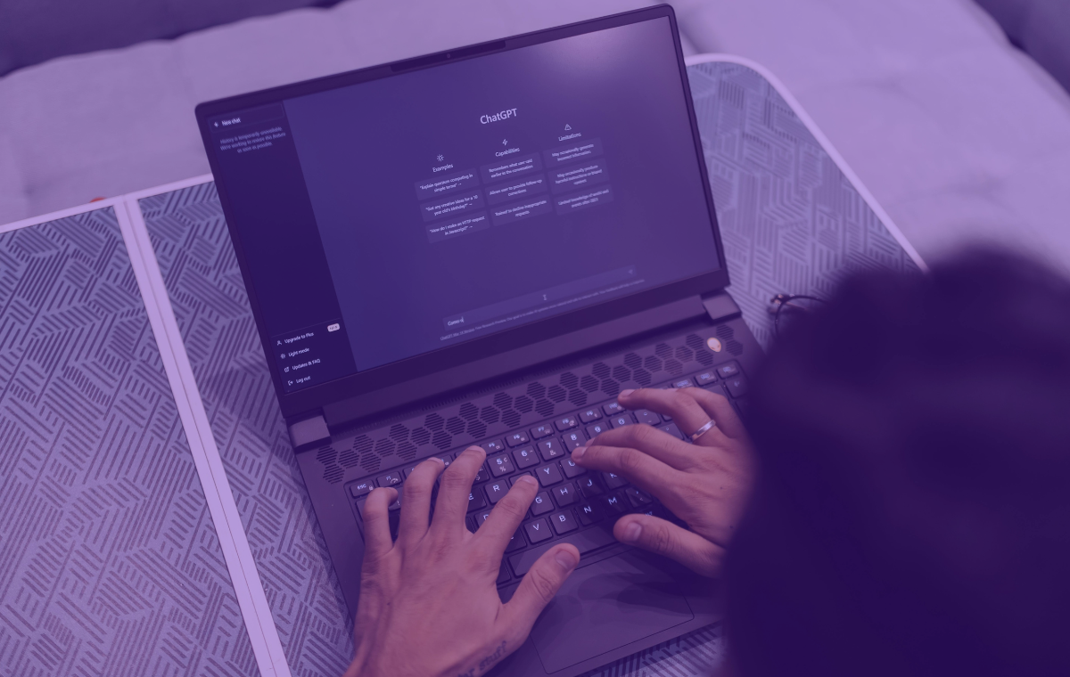 A man using ChatGPT to depict AI readiness