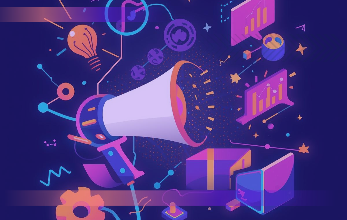 A conceptual image of AI hype