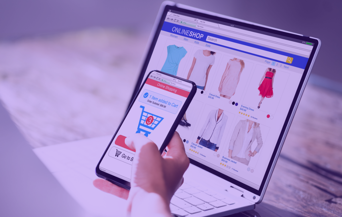 A person browsing ecommerce sites